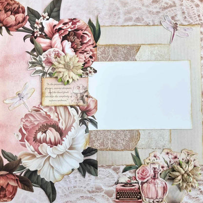 3Quarter Designs Papier et Découpes 12x12 Pivoines Épanouies