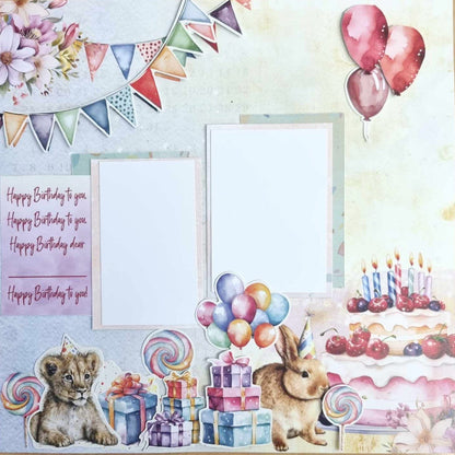 3Quarter Designs Birthday Wishes 12x12 Design Paper & Diecuts Set