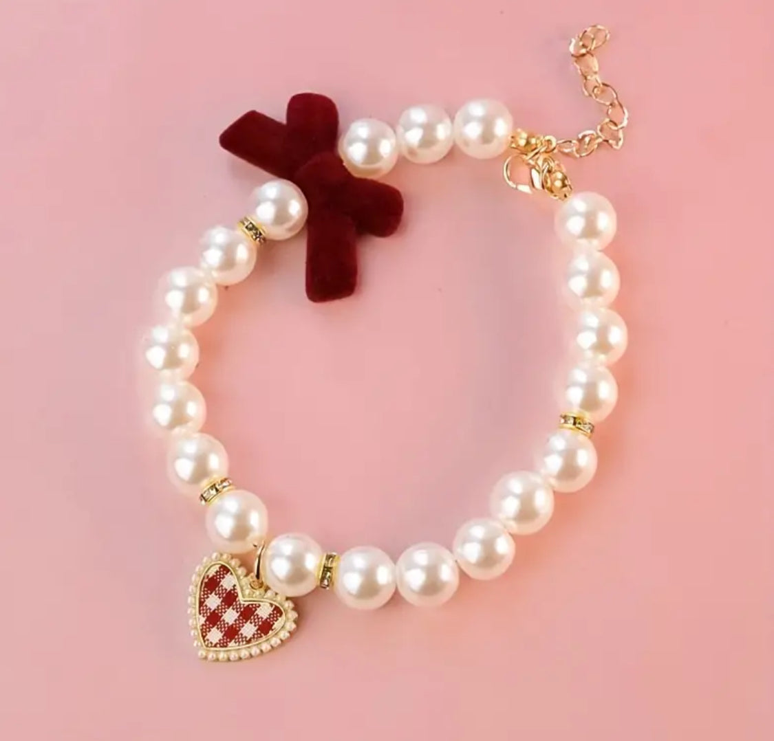Raya Dog Collar | Pearl Style Dog Collar