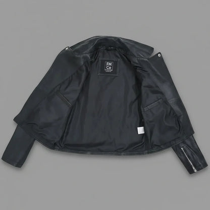 Women’s Lightweight Leather Fashion Jacket | Soft Naked Cowhide Casual Moto Style