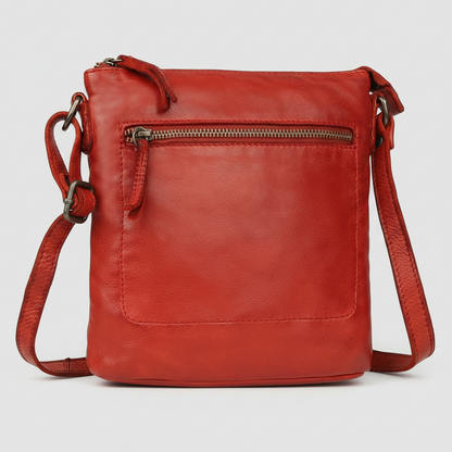 MET Premium Leather Crossbody Bag Small Travel Purse with Multi Pocket Organization