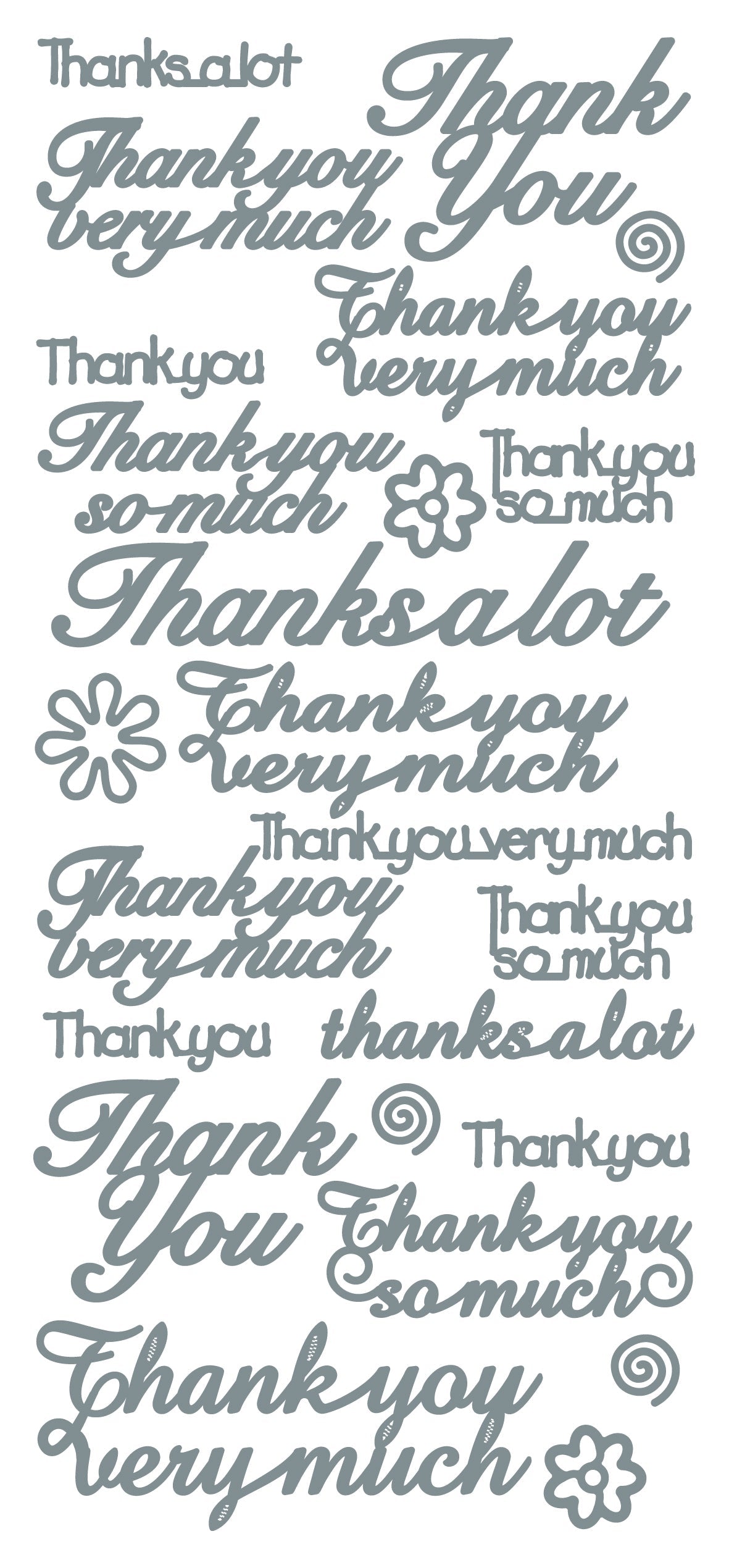 Peel Off Stickers - Various Thank You