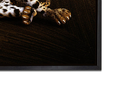 Leopard -Wildlife Canvas Art -Wall decor- Hand applied Gold varnish #4836-047