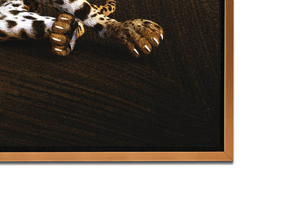 Leopard -Wildlife Canvas Art -Wall decor- Hand applied Gold varnish #4836-047