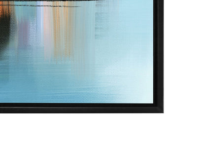 Wall Art-Hues of Blue Abstract- Fine Art Canvas - RGB varnish #4836-105