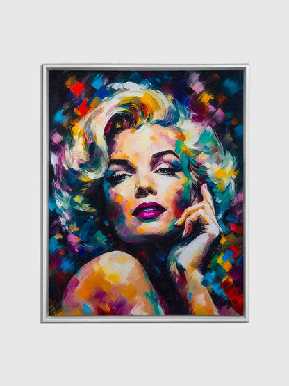 Marilyn Canvas-Wall decor -Fine Art-Gold varnish