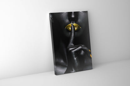 Noir Or-Abstract Gold and Black Wall art- Fine Art