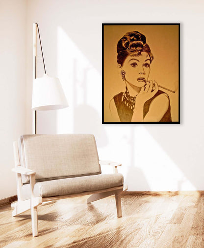 Wall Art Audrey in Sepia-Fine Art