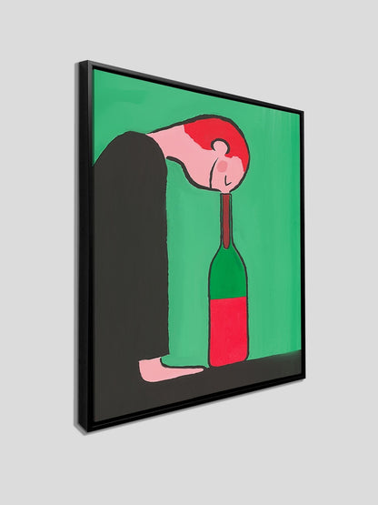 Canvas Wall Art- Enjoyment of wine- Wall Decor