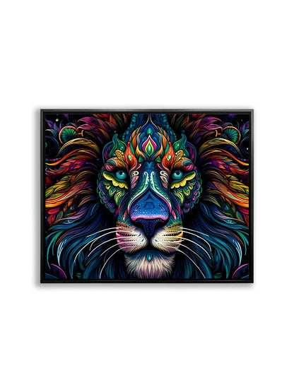 Wall art -Wildlife Canvas- Colorful Lion's