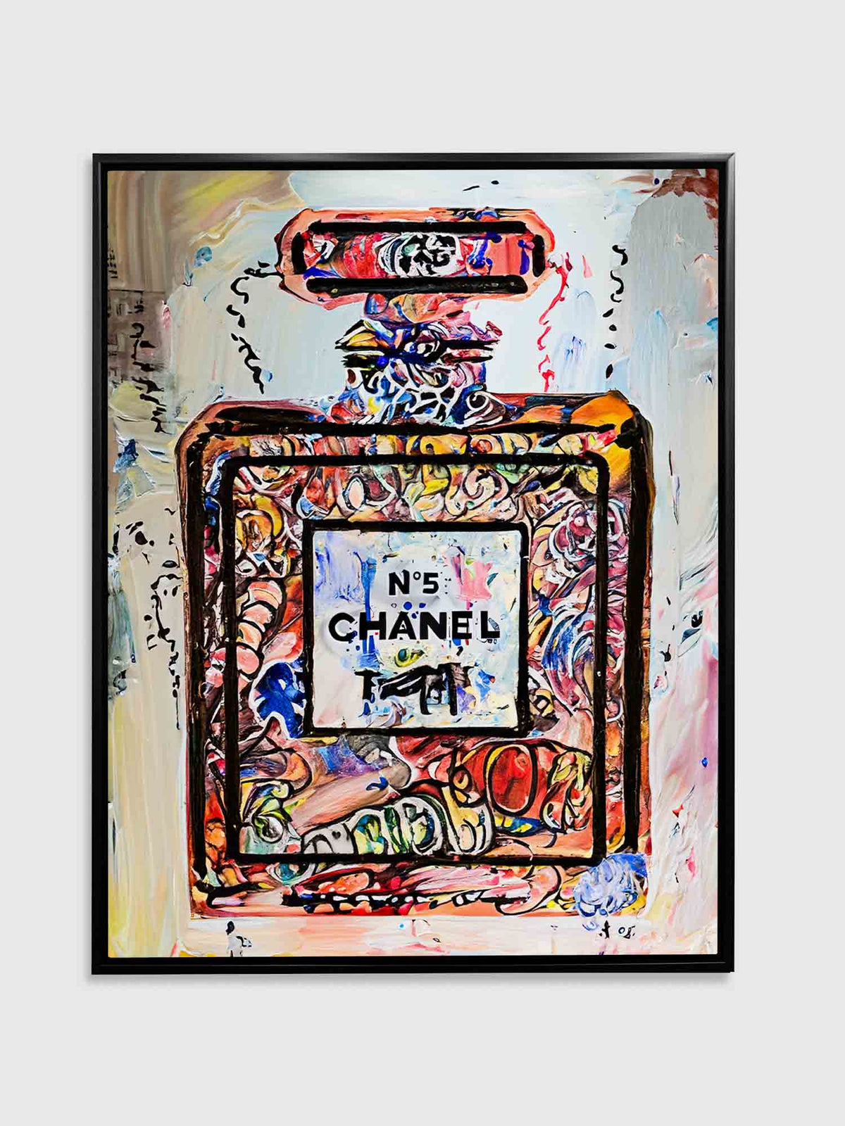 Old Faithful Perfume Bottle Pop Art Canvas Wall Art | 35 × 47 inches