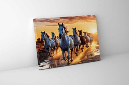 Art Mural Toile d'Art Moderne Chevaux Porte-bonheur 7