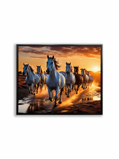 Art Mural Toile d'Art Moderne Chevaux Porte-bonheur 7