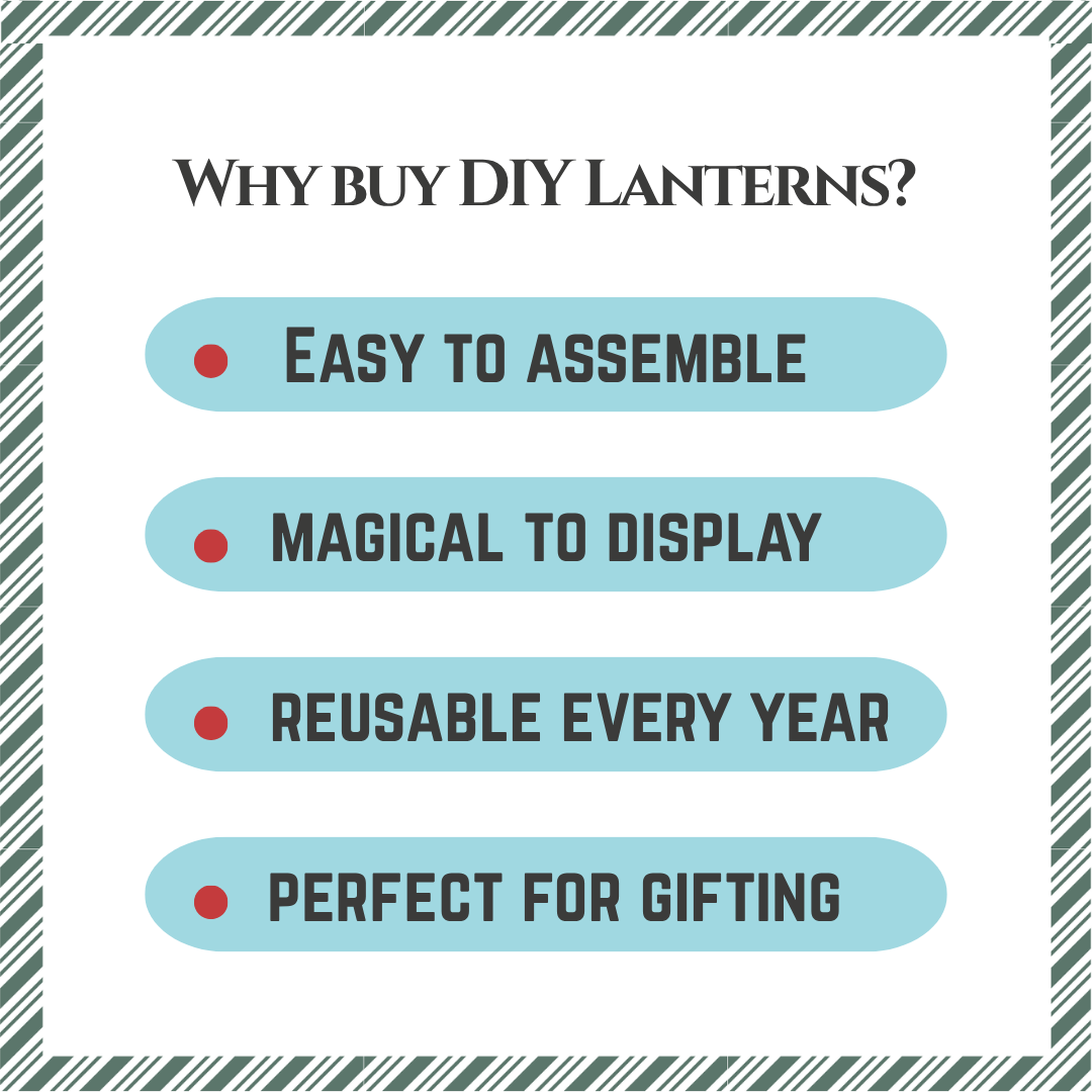 CrafTreat Lanternes en papier à faire soi-même – Maison d'hiver
