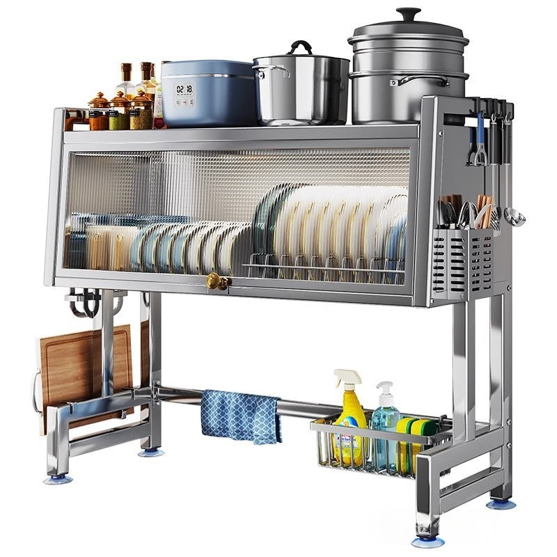 Stainless Steel Kitchen Sink Rack – Multifunctional Dish Drainer & Storage Organizer