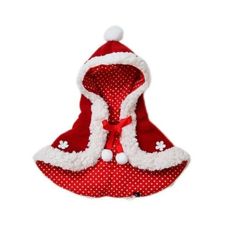 Snow on Christmas Day Dog Cloak | Holiday Outerwear Clothing