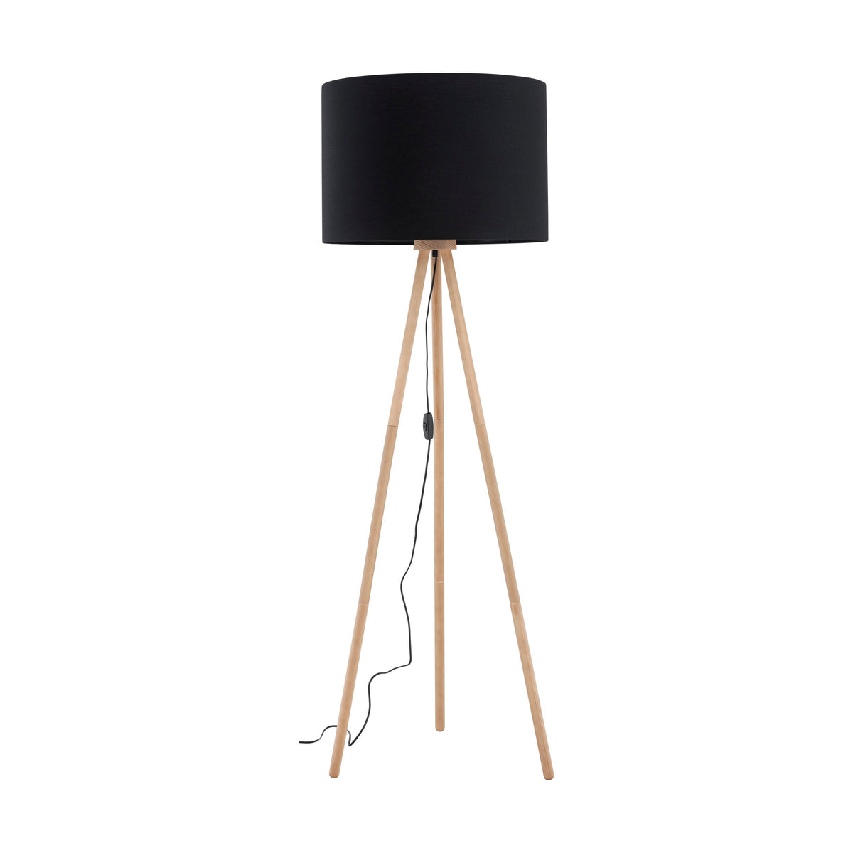 TOKYO Wood & Linen Floor Lamp for Living Room & Bedroom