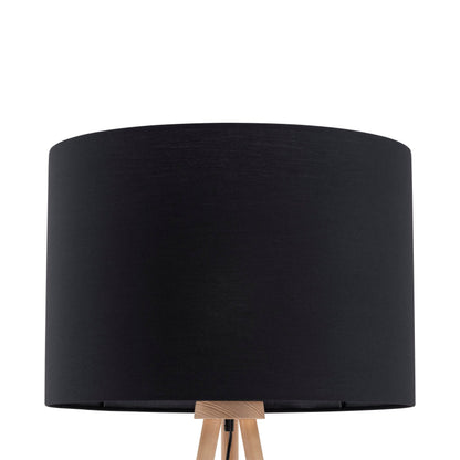 TOKYO Wood & Linen Floor Lamp for Living Room & Bedroom