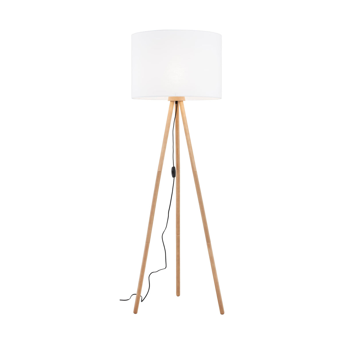 TOKYO Wood & Linen Floor Lamp for Living Room & Bedroom