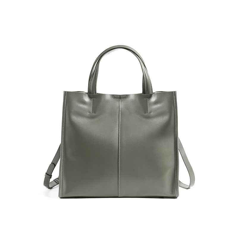 Genuine Leather High-End Womens Stylish And Versatile Handbag