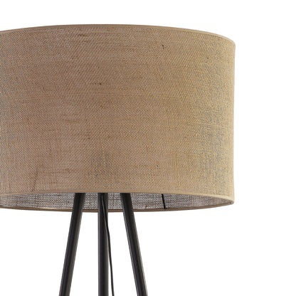 JUTE Natural Woven Floor Lamp for Living Room, Bedroom & Reading Nook – Scandinavian Minimalist Lighting