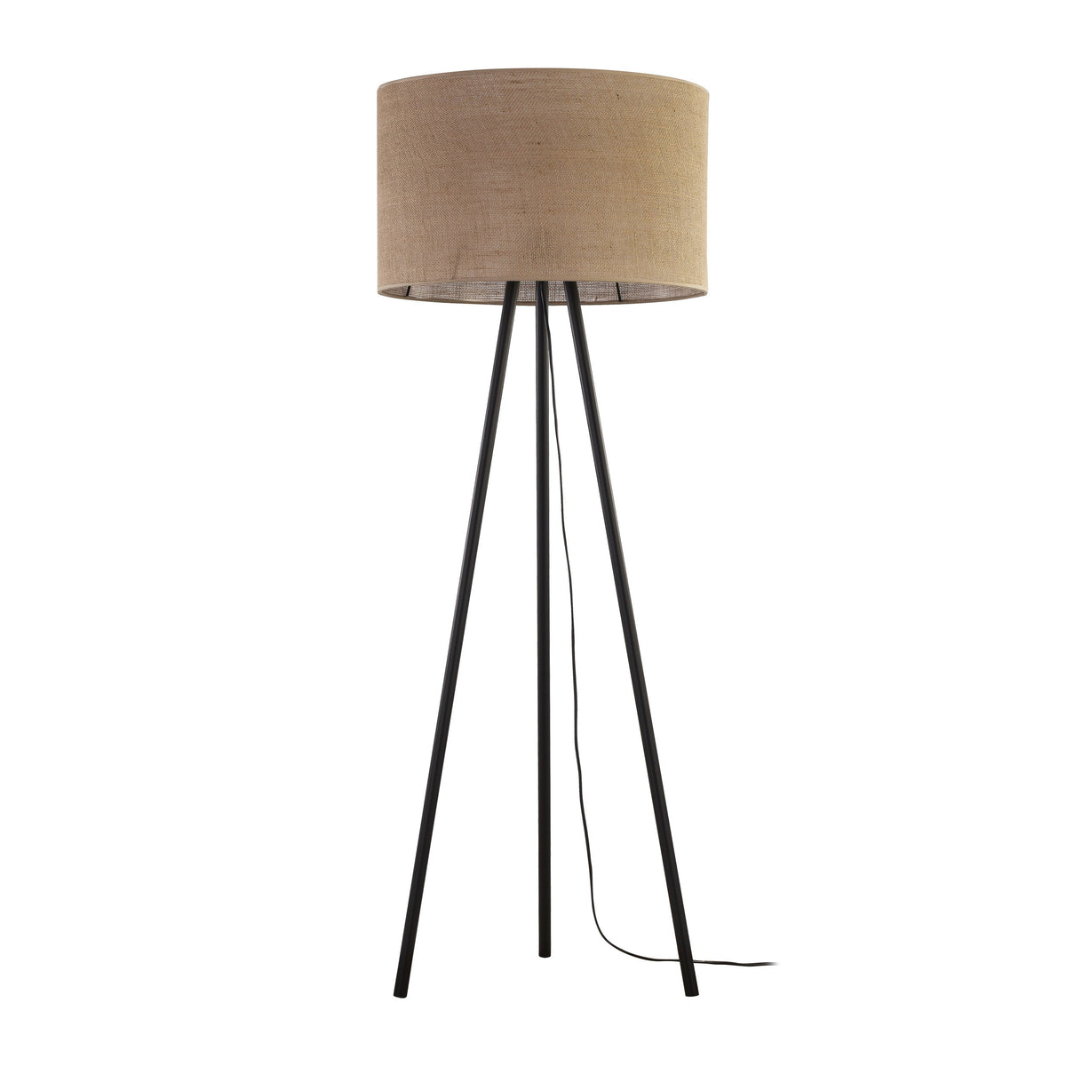 JUTE Natural Woven Floor Lamp for Living Room, Bedroom & Reading Nook – Scandinavian Minimalist Lighting
