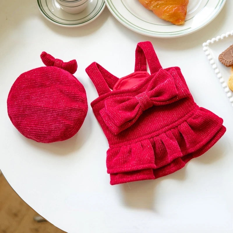 Ensemble robe et chapeau pour chien Royal Bow Moment | Robe avec chapeau assorti