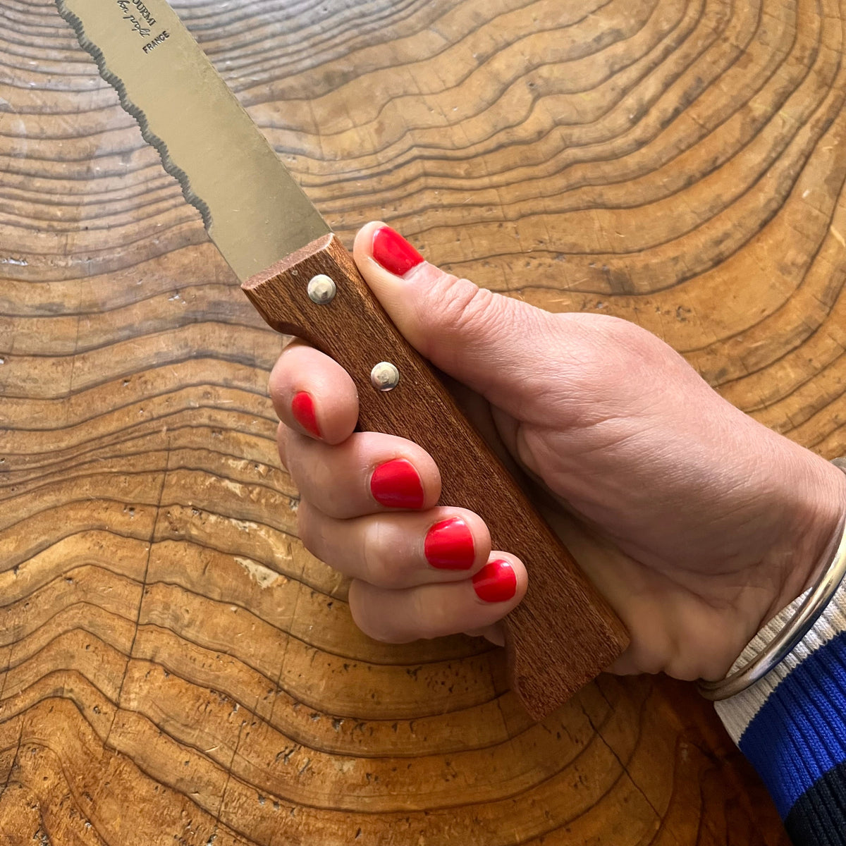 Couteau à pain, manche en palissandre