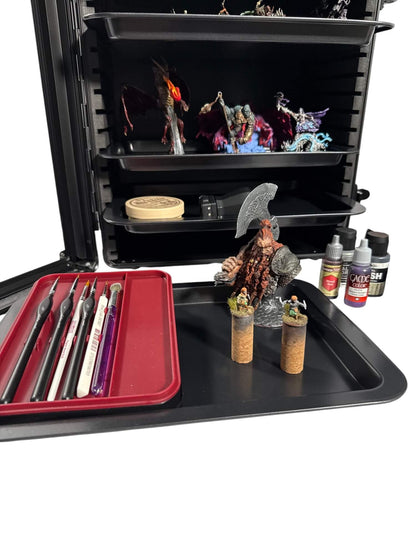 EVORETRO Miniatures Display Case with 5 Magnetic Trays