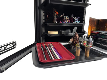 EVORETRO Miniatures Display Case with 5 Magnetic Trays