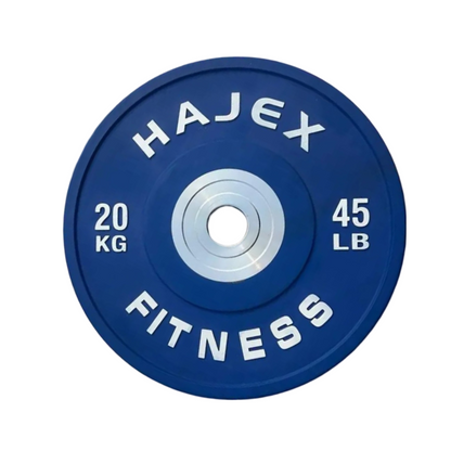 Plaques de pare-chocs HAJEX Olympic Competition Steel Hub colorées - 15, 25, 35, 45, 55 LB
