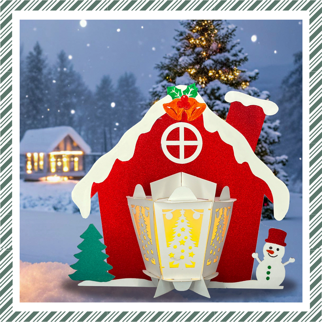 CrafTreat Lanternes en papier à faire soi-même – Maison d'hiver