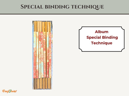 CrafTreat Scrapbook Blanks - Accordion Hinge Book DIY - Kraft