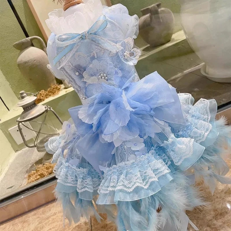 Elsa Princess Dog Dress | Formal Fairytale Dog Outfit