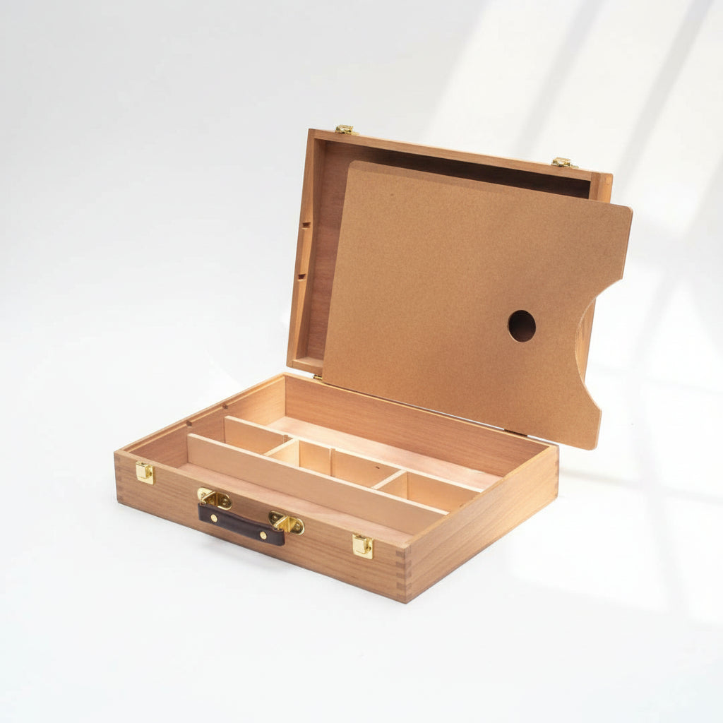 Artist Paint Box 4" x 13" x 17" + Wooden Palette