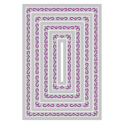 Sizzix Framelits Die Set 9 pièces Fanciful Framelits Renee Deco Rectangles par Stacey