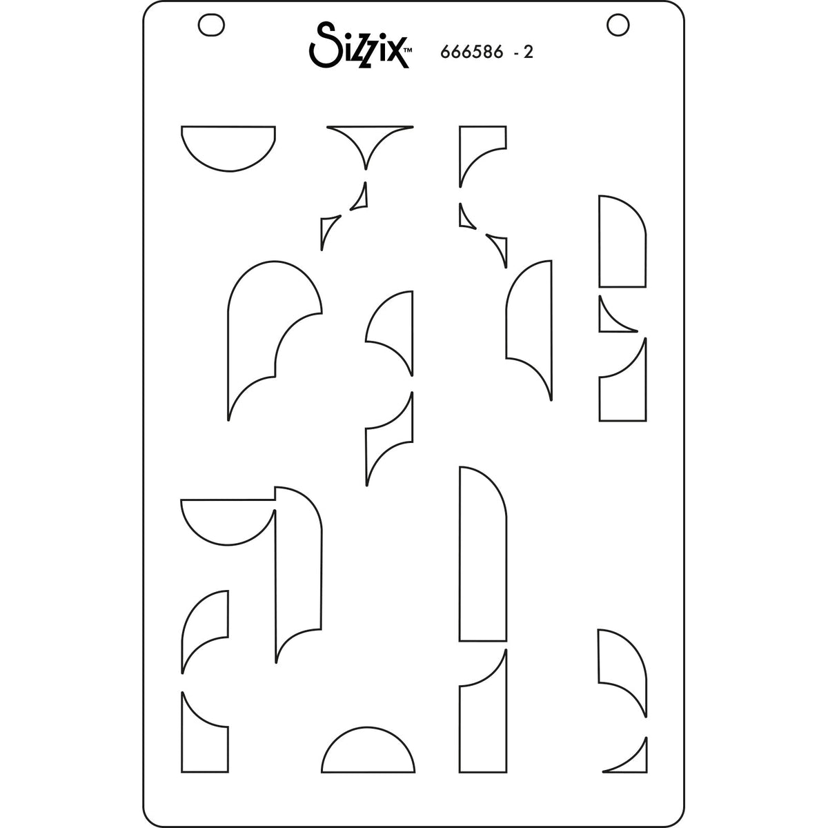Pochoirs multicouches Sizzix A6 4 pièces Cosmopolitan, Around the Block par Stacey Park