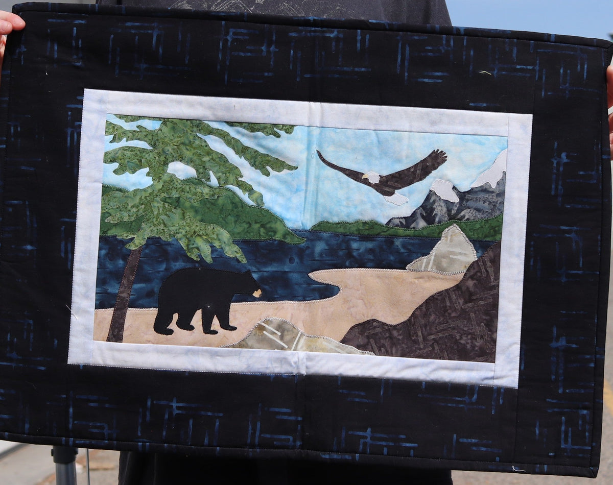 Store Sample- Wall Hanging - Bear Applique