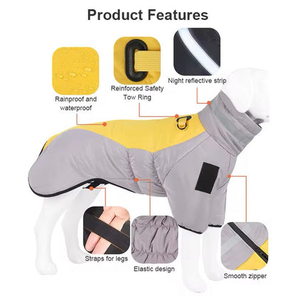 Winter Dog Jacket | Warm Pet Jacket for Big Dogs