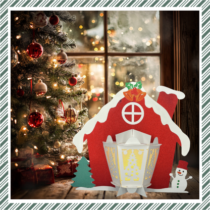CrafTreat Lanternes en papier à faire soi-même – Maison d'hiver