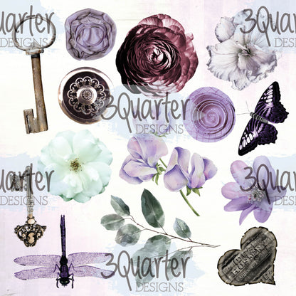 3Quarter Designs - Améthyste Enchantée - Bloc de papier 6 x 6