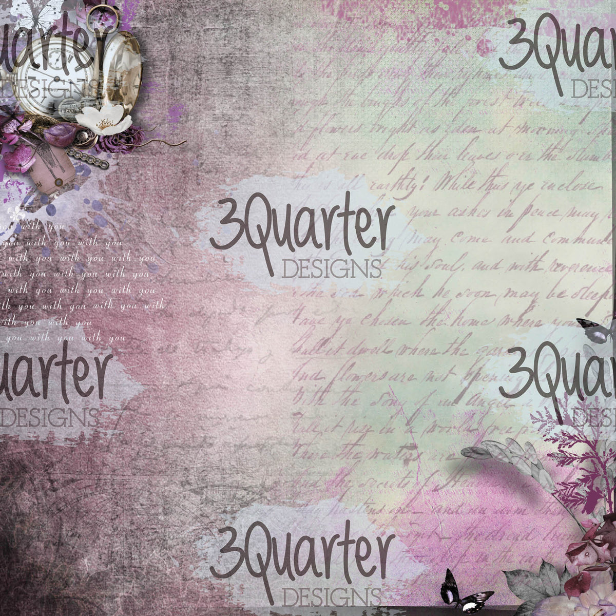 3Quarter Designs - Améthyste Enchantée - Bloc de papier 6 x 6