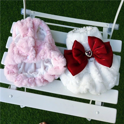 Ensemble Manteau Doux pour Chien « Sois ma Valentine » | Tenue pour Chien pour la Saint-Valentin