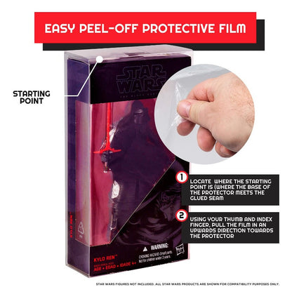 Star Wars The Black Series 6" ROUGE Le Réveil de la Force (Boîte Noire) - Protections EVORETRO PET - Lot de 10