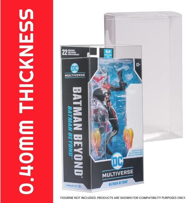 DC Multiverse McFarlane Regular (Batman Beyond - Black Box) & Mirrorverse (Box) EVORETRO PET Protector 0.40MM - Pack of 10