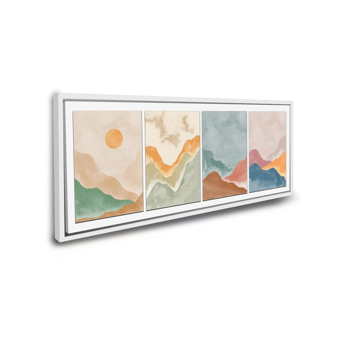 Wall Art 4 Scene Landscape Canvas - Abstract minimalism art- Large Wall Decor-RGB varnish