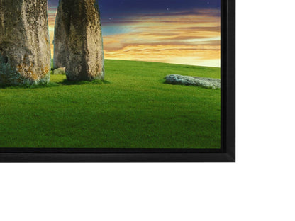 Toile Silhouette-Menhir Mystiques de Stonehenge- Impression Artistique