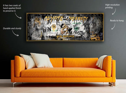 Wall art-Bitcoin Pop art-Canvas Printed