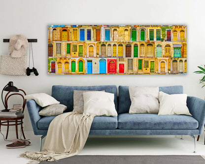 Maltese Doors Canvas - Abstract minimalism art- Large Wall Decor