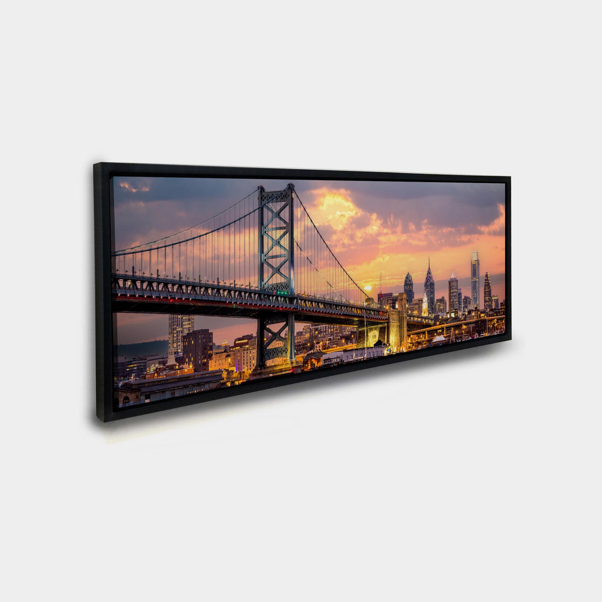 Philadelphia Skyline 72" x 24" Fine Art Canvas